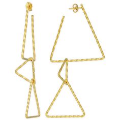 Elevate your style with our stunning Sterling Silver Dangle Earrings, designed to make a statement with their chic geometric triangle shape. Perfect for the modern woman, these minimalist jewelry pieces are versatile enough to transition from day to night, making them an essential addition to any jewelry collection. Crafted with high-quality sterling silver, these earrings not only shine beautifully but also ensure lasting durability, ideal for everyday wear or special occasions. Looking for the Elegant Triangle Metal Earrings, Modern Triangle Earrings For Party, Modern Geometric Earrings For Party, Modern Geometric Party Earrings, Modern Triangle Party Earrings, Minimalist Geometric Earrings For Party, Modern Triangle Metal Earrings, Triangle Studs, Unique Holiday Gifts