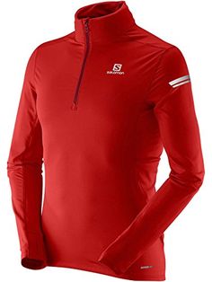 Salomon Mens Agile Half Zip Mid Jacket MatadorX Medium *** Learn more by visiting the image link. (This is an affiliate link) Cold Weather Running, Salomon Running, Half Zip Shirt, Running In Cold Weather, Zip Shirt, Women Fashion Edgy, Hiking Outfit, Work Casual