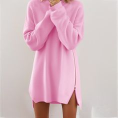 Season:Fall,Spring,Autumn,Winter; Fabric:Polyester; Sleeve Length:Long Sleeve; Look After Me:Machine wash,Hand wash; Gender:Women's; Style:Basic,Knitwear; Elasticity:Micro-elastic; Occasion:Holiday,Daily,Fall Dress,Winter Dress; Fit Type:Regular Fit; Dresses Type:Sweater Dress,Casual Dress,Jumper Dress; Pattern:Pure Color; Design:Zipper; Neckline:Crew Neck; Front page:FF; Production mode:External procurement; 2024 Trends:Boom Sale Dress; Bust:; Length:; Fit US Size:null; Fit UK Size:null; Fit EU Winter Mini-length Solid Color Sweater Dress, Winter Solid Color Mini Sweater Dress, Solid Color Mini Sweater Dress For Winter, Winter Sweater Dress In Solid Color, Winter Mini Sweater Dress In Solid Color, Fall Solid Color Long Sleeve Sweater Dress, Fall Mini Sweater Dress Solid Color, Fall Long Sleeve Solid Color Sweater Dress, Winter Long Sleeve Solid Color Sweater Dress