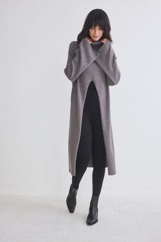 Modern Maximalist Tunic Sweater – Ruti Versatile Sweater For Fall Loungewear, Versatile Fall Sweater For Loungewear, Oversized Long Sweater For Layering, Oversized Cardigan For Fall, Trendy Long Sweater For Work, Trendy Long Sweater For Workwear, Oversized Versatile Sweater For Work, Versatile Oversized Sweater For Workwear, Oversized Gray Turtleneck Outerwear