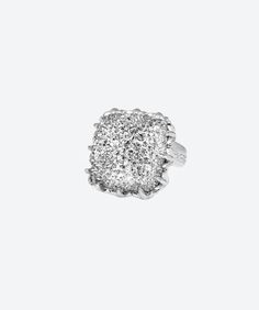 Brilliant SwarovskiTM crystal ring, exudes confidence and success. You will feel like royalty! Weight: 18 grams Setting measures: approximately 1" wide x 1" long Adjustable band: Etched .25" thick Size: Available in sizes 5-9" Materials: SwarovskiTM crystals Precious base Metal: .925 Sterling Silver Sterling Finish: Gold: 24K Gold dipped Dark: Oxidized and/or Black Rhodium dipped Tiara Making, Gallery Jewelry, Silver Lights, Virtual Fashion, Crystal Ring, Rose Lights, Gold Dipped, Fine Jewels, Black Rhodium