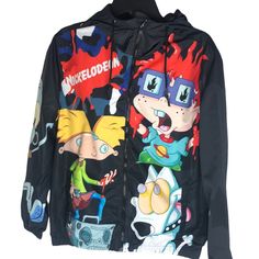 Members Only X Rugrats Windbreaker Jacket Size: M Length: Approximately 28 Inches Pit To Pit: Approximately 24 Inches Sn:Aa40 Hooded Windbreaker With Graphic Print For Spring, Hooded Graphic Print Windbreaker For Spring, Hooded Graphic Print Spring Windbreaker, Yellow Graphic Print Outerwear For Streetwear, Casual Hooded Windbreaker With Graphic Print, Trendy Graphic Print Windbreaker For Streetwear, Hooded Graphic Print Outerwear For Spring, Yellow Graphic Print Outerwear For Spring, Spring Yellow Outerwear With Graphic Print