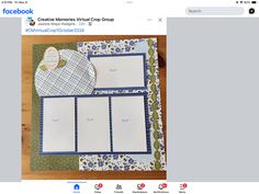 an image of a facebook page with two pictures on it and the caption reads, creative memories virtual card group