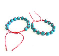 10 mm smooth turquoise beads. Friendship bracelets. Set of two bracelets with free shipping. Show them how much you love them. Turquoise Braided Bracelets With Round Beads For Friendship, Turquoise Beaded Bracelets With Sliding Knot, Adjustable Turquoise Beaded Round Bracelet, Turquoise Hand-strung Friendship Bracelets With Round Beads, Adjustable Turquoise Braided Bracelet With Round Beads, Turquoise Multi-strand Bracelets With Tiny Beads, Adjustable Hand-strung Turquoise Bracelets, Bohemian Turquoise Hand-strung Bracelets, Bohemian Turquoise Multi-strand Beads