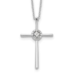 Introducing our stunning 925 sterling silver diamond eternal life cross necklace for her. This religious themed necklace for her features a beautiful diamond cross pendant that symbolizes eternal life. Made with high-quality 925 silver, this women's cross necklace is perfect for everyday wear or special occasions. Our diamond religious jewelry is designed to be both elegant and meaningful, making it the perfect gift for yourself or a loved one. Shop now and add this sterling silver religious necklace to your collection. Silver Cross Jewelry, Cross Chain Necklace, Necklace For Her, Cross Chain, Holy Cross, Diamond Cross Pendants, Diamond Cross, Cross Jewelry, Eternal Life