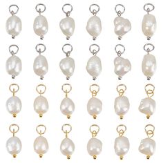 PRICES MAY VARY. [NATURAL FRESHWATER PEARL]: Natural freshwater cultured white pearls, bright surface, not easy to deform, can be stored for a long time. Due to the characteristics of natural freshwater pearls, slight deviation in color and size is normal. [1 BOX 40PCS 2 COLORS]: 2 colors(golden silvery) of brass ball head pins, 20pcs of each color, totally 40pcs per plastic box. [SIZE]: Pearl Charms: about 0.28~0.30 inch(7~7.5mm) wide, 0.53~0.59 inch(13.5~15mm) long, 0.20~0.24 inch(5~6mm) thick Jewellery Making Materials, Mini Pendants, Jewelry Making Charms, White Freshwater Pearl, Head Pins, Pearl Charms, Diy Bracelet, Craft Fair, Nature Bracelets