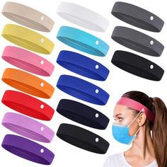 -Stretchy Headband: These Multicolored Stretchy Headbands Are Classic Designs With Good Elasticity, Easy To Be Stretched To Fit Different Head Sizes, And Will Not Cause Headache, Providing You With A More Comfortable Way To Wear It In Daily Life -Soft And Comfortable Material: This Hair Band Is Made Of Breathable Fiber, Which Is Very Soft And Comfortable, Can Help To Absorb The Sweat From Your Forehead; Also Washable And Reusable For Long Time Using -Practical Gifts: Wide And Non-Slip Headbands Button Headband, Jewelry Display Organizer, Sports Headband, High Neck Bra, Women Friends, Yoga Headband, Stretchy Headbands, Sports Headbands, Button Style