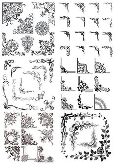 the various designs and patterns used for decorative wall hangings, including vines, flowers, and leaves