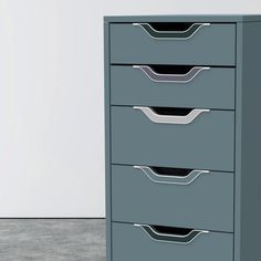 an office file cabinet with five drawers on the bottom and one drawer in the middle