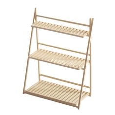 three tiered shelf with two shelves on each side