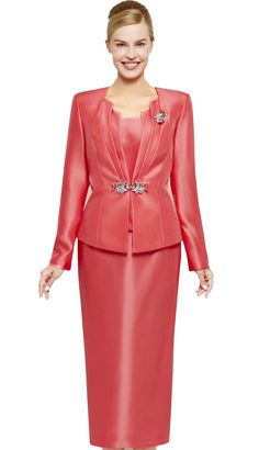 2pc Silk Look Womens Church Suit With Rhinestone Clasp And Brooch  Top Sellers By Donna Vinci & Lily Taylor Fall & Holiday 2024. Perfect item for church events or any special occasions. Elegant Fitted Set With Rhinestones, Elegant Fitted Sets With Rhinestones, Elegant Embellished Sets For Formal Occasion, Elegant Embellished Formal Sets, Elegant Party Sets With Rhinestones, Elegant Rhinestone Sets For Parties, Elegant Embellished Sets For Wedding Guests, White Church Dress, White Church Hats