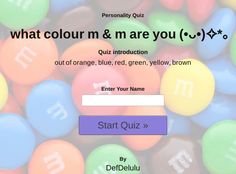 an image of what color m & m are you? on the webpage for orange, red, green, yellow, and brown