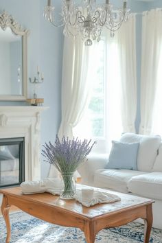 The Secrets To The French Country Color Palette - Edward George Modern French Country Living Room, Billowing Curtains