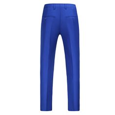 [Material & Care] Cotton polyester blend Machine washable [Style & Design] Flat Front Free Length Pants Come with Extended Waist Strap, Slanted Side Pockets. Easy matching, Comfortable, Suitable for wearing year round. [Package] 1*Pants Stylish Mens Suits, Men's Dress Pants, Blue Dress Pants, Color Pants, Sophisticated Outfits, Solid Color Pants, Blazer Shirt, Custom Suit, Mens Dress Pants