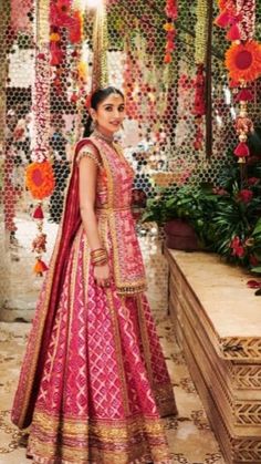 #fashion #indianfashion Bandhej Lehenga, Anamika Khanna, Sanya, South Indian Wedding, Lehenga Designs