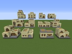 a bunch of houses that are sitting in the grass