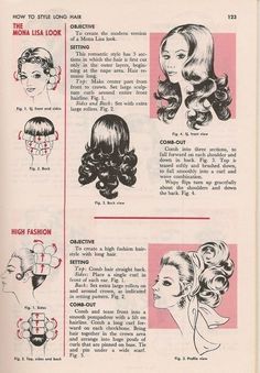 1970s Hairstyles, Vintage Hairstyles Tutorial, 1960s Hair, Vintage Curls, 70s Hair, Hair Patterns, Hair Guide, Pin Up Hair, Pin Curls