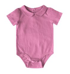 the peter pan babysuit - Only from Primary - Solid color kids clothes - No logos, slogans, or sequins - All under $25 Short Sleeve Bodysuit For Playtime, Cute Short Sleeve Bodysuit For Playtime, Fitted Short Sleeve Bodysuit For Playtime, Fitted Short Sleeve Cotton Onesie, Pink Cotton Short Sleeve Bodysuit, Fitted Cotton Short Sleeve Bodysuit, Solid Short Sleeve Bodysuit For Playtime, Solid Color Short Sleeve Bodysuit For Playtime, Pink Short Sleeve Cotton Onesie