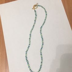 Handmade By Me Green And Teal Necklace With A Gold Closure. 9 Inches From Clasp Hook Video Will Be Taken Prior To Shipping To Ensure Buyer And Seller Protection Ships Same Or Next Day Taking Reasonable Offers Teal Necklace, Womens Jewelry Necklace, Blue Green, Color Blue, Jewelry Necklaces, Women Jewelry, Ships, Green, Gold