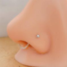 a close up view of a nose with a diamond ring on it's nose