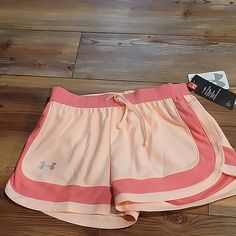 Athletic Shorts. No Liner In This Style. Peach Color Under Armor Shorts, Trip Packing, Under Armour Running, Under Armour Girls, Black And White Shorts, Casual Preppy Outfits, Girls Play, Golf Fashion, Peach Color