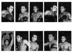 black and white photographs of men with boxing gloves