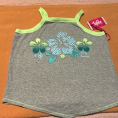 Justice Girls Tank Top Color: Gray Size: Xl New Cute Stretch Beach Tops, Trendy Stretch Tops For Playwear, Sporty Summer Tops For Playwear, Green Playful Playwear Tops, Playful Green Playwear Tops, Playful Green Tops For Playwear, Multicolor Stretch Tops For Playwear, Stretch Multicolor Tops For Playwear, Casual Tank Top For Spring Playwear