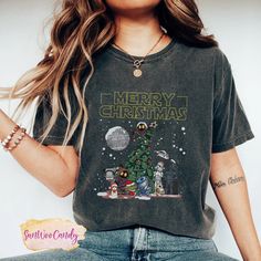 Star Wars Christmas Shirt, Disney Comfort Colors Shirt Disney World Christmas Outfit, Disneyland Christmas Outfit, Disney Christmas Outfits, Darth Vader Christmas, Disneyland Christmas, Disney Christmas Shirts, Disney World Christmas, Disney 2024, Star Wars Outfits