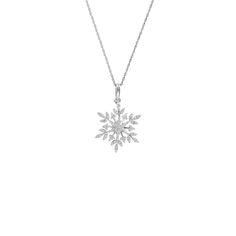 Precious Metals: Sterling Silver Gemstones: Cubic Zirconia Round Shaped: Snowflake Size: Height: 31.34 mm* (1.23 Inch) Width: 19.97 mm* (0.79 Inch) Thickness: 4.38 mm* Necklace: Singapore link Lengths: 16 inches *All weights and measurements are approximate. Please contact us if you have further questions about alternate sizes or styles, availability, specifications, and personalization options. Silver Snowflake Necklace, Snowflake Diamond Necklace, Snowflake Necklace Silver, Snowflake Accessories, Frozen Jewelry, Necklace Snowflake, Pandora Jewelry Necklace, Snowflake Ring, Snowflake Jewelry