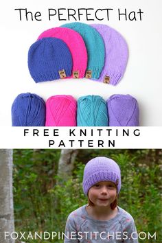 the perfect hat for knitting with free knitting pattern