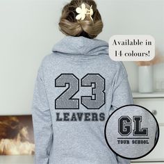 PLEASE NOTE: ORDERS PLACED FROM 11TH DECEMBER WILL NOT BE DISPATCHED UNTIL WEEK COMMENCING 1ST JANUARY. PLEASE ENSURE YOU HAVE CHECKED THE ESTIMATED TIMINGS PRIOR TO ORDERING. Introducing the ultimate School Leavers Hoodie for the Class of 2023! This hoodie is the perfect way to commemorate your last day of school and celebrate your achievements with your classmates. Featuring a stylish design with the Class of 2023 printed boldly on the back, you can customise the hoodie with your name and school name for a truly unique keepsake. The soft and comfortable material will keep you warm and cozy on chilly days, while the durable construction ensures this hoodie will last for years to come. Whether you're heading off to college, starting a new job, or just enjoying your summer break, this Schoo School Varsity Hooded Sweatshirt, School Spirit Winter Hoodie For School, School Spirit Hooded Hoodie, Winter School Spirit Hoodie For School, Fall Varsity Hoodie For School, Last Day School, Order Management System, School Leavers, Neuer Job