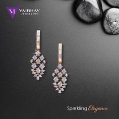 Design that brings out the elegance in you.  #VaibhavJewellers #Jewellery #DesignerJewels #ThemeJewellery Diamond Earrings Design, Fine Diamond Jewelry, Fancy Earrings