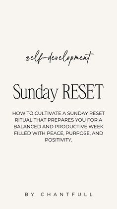 an advertisement with the words sunday rest written in black and white on a white background