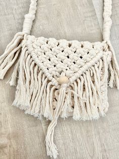 Handmade Natural Cotton Macrame CROSSBODY BAG PURSE  "KRIS" - Made with Natural cotton cord A great gift as birthday, housewarming, wedding gifts for your friends and family! Follow me on Instagram @inheeplants for more planty feeds and macrame love! Bohemian Macrame Bags As Gift, Bohemian Cream Shoulder Bag As Gift, Macrame Crossbody Bag, Macrame Style, Boho Macrame, Handmade Boho, Cotton Cord, Cross Body Handbags, Natural Cotton