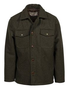 Schott Nyc Loden Wool Grandville Jacket - Dudes Boutique Rugged Outdoor Outerwear With Double-needle Stitching, Men’s Chore Coat, Vintage Single-breasted Utility Jacket With Lapel Collar, Vintage Hunting Outerwear With Button Closure, Wool Double-breasted Notch Lapel Outerwear, Wool Bags, Wool Blend Jacket, American Leather, Leather Motorcycle Jacket