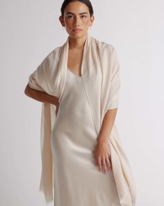 Our Cashmere Silk Scarf combines two of our favorite materials. This super soft, airy scarf is framed by eyelash fringe for a stylish day to night look. Cashmere Robe, Silk Pajama Pants, Edge Scarf, Silk Tee, Linen Scarves, Cashmere Wrap, Womens Cashmere, Silk Dyeing, Silk Slip