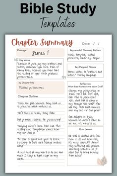 Upgrade your Bible Study time with Templates and Printable Guides Bible Chapter Study Template, Beginner Bible Study For Women, Bible Study Lessons Free Printable, Bible Study Outline, Bible Study Plans For Women, Bible Study Guide For Beginners, Study Picnic, Bible Journal Template, Free Bible Study Printables