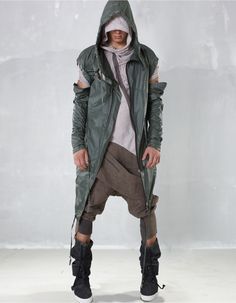 RAINCOAT GREEN BUG | JACKETS | DEMOMAN | DEMOBAZA Store Burning Man Style, Green Bug, Mode Hip Hop, Apocalyptic Clothing, F Men, Cyberpunk Clothes