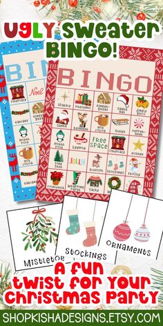 the ugly sweater christmas bingo game is on sale