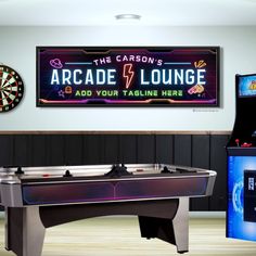 the arcade lounge is set up to play games