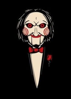 an evil clown wearing a tuxedo with red eyes and a bow tie on