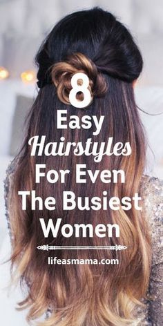 8 Easy Hairstyles For Even The Busiest Women Easy Work Hairstyles, Dunner Wordend Haar, Short Hairstyle, Easy Hairstyles For Long Hair, Peinados Faciles, Hair Envy, Great Hair, Hair Dos, Up Girl