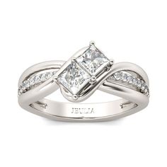 Fine Engagement Rings, White Sapphire Engagement Ring, Silver Ring Designs, Princess Cut Engagement Rings, Princess Cut Rings, Jewelry Website, With Meaning, Jewelry Model, Stone Engagement Rings