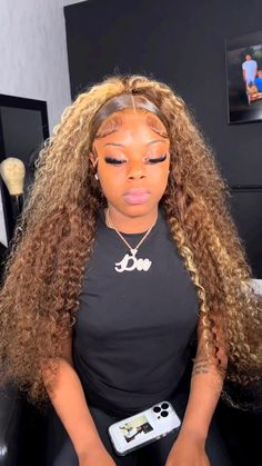 Fluffy Ponytail, Highlight Wig, Loose Deep Wave, Frontal Wig Hairstyles, Quick Weave Hairstyles, Deep Wave Hairstyles, Dope Hairstyles, Hair Ponytail Styles