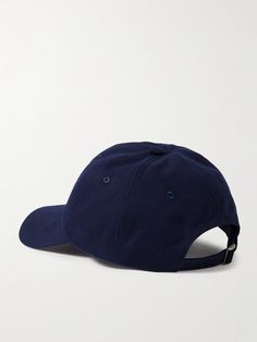 Drake's cap takes cues from Ivy League styles, with the 'D' appliquéd on the crown. It's made from cotton-canvas that will age gracefully and has a buckled strap at the back. Classic Cotton Baseball Cap With Embroidered Logo, Classic Cotton Cap, Classic Cotton Hat, Navy Six-panel Baseball Cap With Logo Patch, Classic Cotton Baseball Cap With Curved Bill, Classic Cotton Baseball Cap With Visor, Classic Cotton Dad Hat With Embroidered Logo, Classic Cotton Visor Baseball Cap, Navy Cotton Hat With Logo Patch