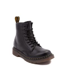 Dr. Martens 1460 8-Eye Boot - Little Kid / Big Kid - Black | Journeys Casual Steel Toe Lace-up Boots For Streetwear, Casual Combat Boots With Reinforced Toe For Streetwear, Classic Steel Toe Combat Boots For Streetwear, Casual Steel Toe Lace-up Combat Boots, Casual Combat Boots With Steel Toe And High Ankle, Classic Combat Boots With Steel Toe For Streetwear, Casual High Ankle Combat Boots With Steel Toe, Classic Martin Boots With Round Toe For Streetwear, Round Toe Combat Boots With Lacing For Streetwear