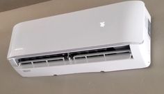 an air conditioner mounted on the wall