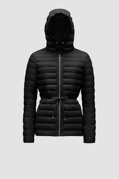 A classic Moncler style characterized by a clean and essential design that will go perfectly with every look, the Raie down jacket is crafted from nylon léger. Grosgrain details enhance the feminine silhouette of this piece. Feminine Silhouette, Down Jackets, Fit & Flare, Down Jacket, Online Store, Jackets For Women, For Women, Black, Design