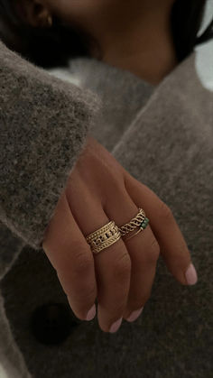 Hammered Ring, Hammered Rings, Twist, Ring, Gold