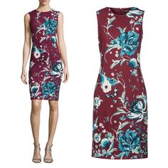 Designer: Roberto Cavalli Condition: Authentic And Brand New Material: Viscose / Spandex Unique Features: "Forbidden Fruit" Print Fitted Sleeveless Cady Dress. Crew Neckline. Sleeveless. Fitted Sheath Silhouette. Hidden Back Zipper Color: Multi-Colored, Please Note That Color Appearance May Vary Depending On Your Monitor Settings Measurements:Please Ask For Measurements Retail :$1,950 Plus Tax Please Choose From Available Sizes: Marked It Sz 42 (Us 6) Or Marked It Sz 46 (Us 10) Malvina's Luxe (M Sleeveless Bodycon Floral Print Dress, Sleeveless Bodycon Dress With Floral Print, Sleeveless Elastane Dress With Floral Print, Floral Print Sleeveless Bodycon Dress, Red Elastane Summer Dresses, Red Knee-length Elastane Dress, Red Floral Print Elegant Sleeveless Dress, Red Elastane Spring Dress, Summer Sleeveless Sheath Dress In Elastane